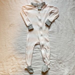 Burt’s Bees Pink Stripe Footie